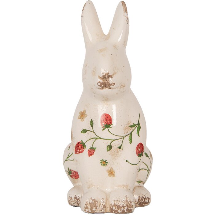 Clayre & Eef 6CE1960L Decorative Rabbit Beige Red 16x12x28 cm