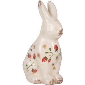 Clayre & Eef 6CE1960L Decorative Rabbit Beige Red 16x12x28 cm