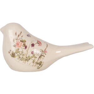 Clayre & Eef 6CE1953L Decorative Bird Beige Floral...