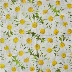 Clayre & Eef 73076 Paper napkins daisies 33x33 cm 20...