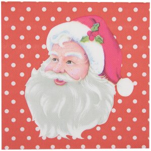 Clayre & Eef 73080 Paper Napkins Santa Motif Red...