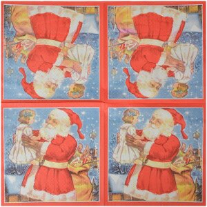 Clayre & Eef 73083 Paper Napkins 33x33 cm Blue Red...