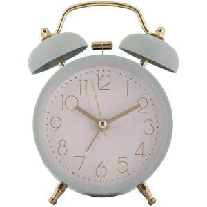 Clayre & Eef 6AC0034BL Alarm Clock Blue Gold 10x6x12...