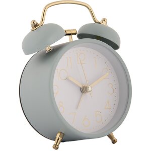 Clayre & Eef 6AC0034BL Alarm Clock Blue Gold 10x6x12...