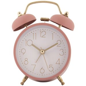 Clayre & Eef 6AC0034P Alarm Clock Analogue Pink...