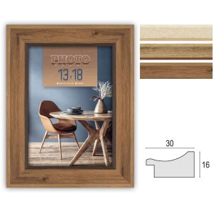 ZEP picture frame Arles wood look clear glass 10x15 cm to...