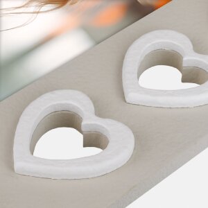 ZEP Wooden Photo Frame Merida Grey White Heart Design 10x15 cm 13x18 cm