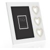 ZEP Wooden Photo Frame Merida Grey White Heart Design 10x15 cm 13x18 cm