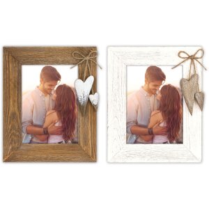 ZEP wooden portrait frame Lille brown white 10x15 13x18...