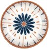 Clayre & Eef Ceramic Bowl Beige Blue Ø 10x3 cm 50 ml Bohemian Design