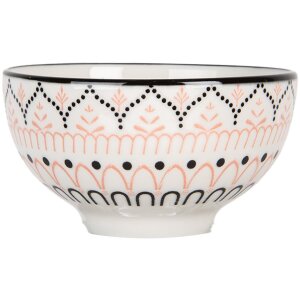 Clayre & Eef 6CEBO0072 Ceramic Bowl White Black...