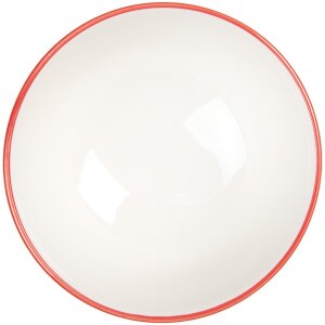 Clayre & Eef 6CEBO0073 Ceramic Bowl White Red...