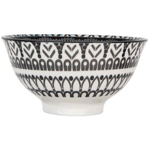 Clayre & Eef 6CEBO0074 Ceramic Bowl White Black...