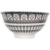 Clayre & Eef 6CEBO0074 Ceramic Bowl White Black Ø 9x5 cm 125 ml