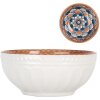 Clayre & Eef 6CEBO0086 Ceramic Bowl White Brown Ø 10x4 cm 100 ml Boho Style