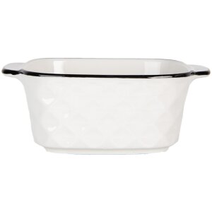 Clayre & Eef 6CEBO0097 Ceramic Bowl White Black...