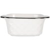 Clayre & Eef 6CEBO0097 Ceramic Bowl White Black 15x12x5 cm 275 ml