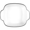 Clayre & Eef 6CEBO0097 Ceramic Bowl White Black 15x12x5 cm 275 ml