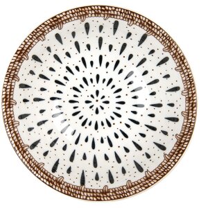 Clayre & Eef 6CEBO0167 Bowl White Brown Ø 16x5...