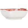 Clayre & Eef 6CEBO0186 Ceramic Bowl White Red 11x8x4 cm 75 ml