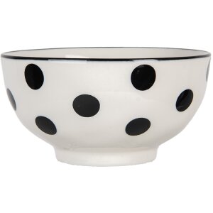 Clayre & Eef 6CEBO0195 Ceramic Bowl White Black...