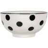 Clayre & Eef 6CEBO0195 Ceramic Bowl White Black Ø 11x6 cm 125 ml