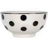 Clayre & Eef 6CEBO0195 Ceramic Bowl White Black Ø 11x6 cm 125 ml