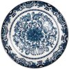 Clayre & Eef 6CEDP0166 Plate Ø 21 cm White Blue Bohemian Breakfast Ceramic