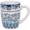 Clayre & Eef 6CEMU0166 Mug White Blue Ceramic Boho 300 ml 12x8x10 cm