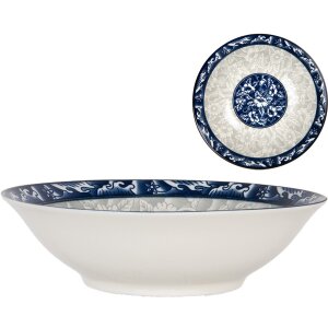 Clayre & Eef 6CEPS0001 Ceramic Bowl White Blue...