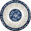 Clayre & Eef 6CEPS0001 Ceramic Bowl White Blue Ø 21 cm 600 ml