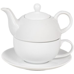 Clayre & Eef 6CETEFO0001 Tea-for-One Set White...