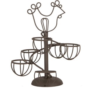 Clayre & Eef 6Y5701 Egg Holder Brown Iron Country...