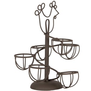 Clayre & Eef 6Y5701 Egg Holder Brown Iron Country...