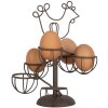 Clayre & Eef 6Y5701 Egg Holder Brown Iron Country Style Ø 17x23 cm