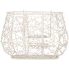 Clayre & Eef 6Y5711 Basket White Iron 24x14x16/28 cm Country style