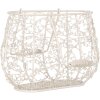 Clayre & Eef 6Y5711 Basket White Iron 24x14x16/28 cm Country style