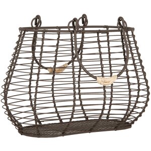 Clayre & Eef 6Y5712 Basket Brown Iron 25x16x17/28 cm