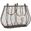 Clayre & Eef 6Y5712 Basket Brown Iron 25x16x17/28 cm