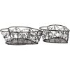 Clayre & Eef baskets set of 2 16x16x5 12x12x5 cm brown country style iron