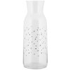 Clayre & Eef BHSGL0002 Carafe Heart Pattern Glass Ø 9x25 cm 1000 ml Transparent