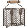 Clayre & Eef 6Y5709 Cutlery Holder Iron Brown 19x11x24 cm Country style