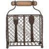 Clayre & Eef 6Y5709 Cutlery Holder Iron Brown 19x11x24 cm Country style