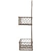 Clayre & Eef 6Y5710 Iron Shelf with Baskets Brown 20x12x45 cm