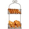 Clayre & Eef 6Y5710 Iron Shelf with Baskets Brown 20x12x45 cm