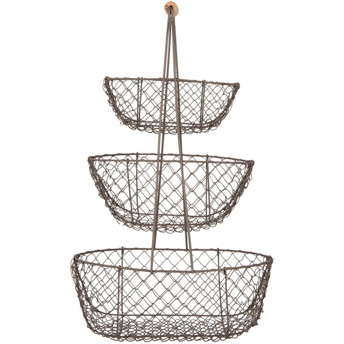 Clayre & Eef 6Y5722 Storage Basket Iron Black 30x22x50 cm