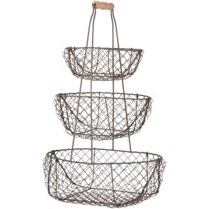 Clayre & Eef 6Y5722 Storage Basket Iron Black...