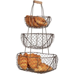 Clayre & Eef 6Y5722 Storage Basket Iron Black 30x22x50 cm