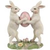 Clayre & Eef 6PR4390 Decorative Rabbit Beige Pink 11x5x13 cm Polyresin