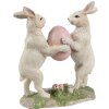 Clayre & Eef 6PR4390 Decorative Rabbit Beige Pink 11x5x13 cm Polyresin